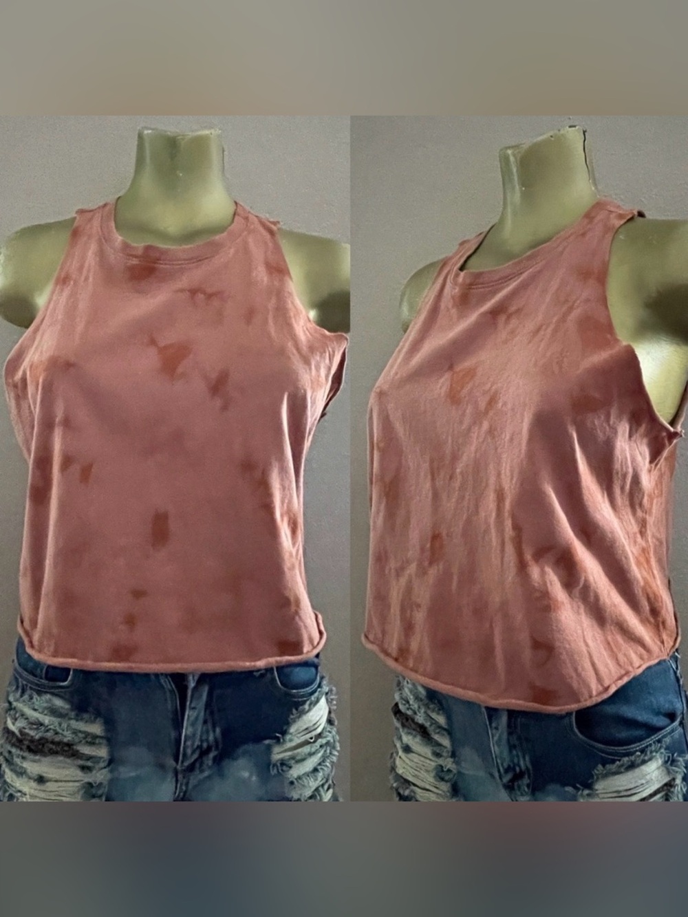 Deconstructed Tie-Dye TANK TOP Size Medium
